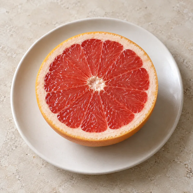Illustration of grapefruit pink red or white all areas raw