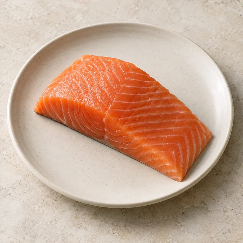 Illustration of fish salmon pink raw