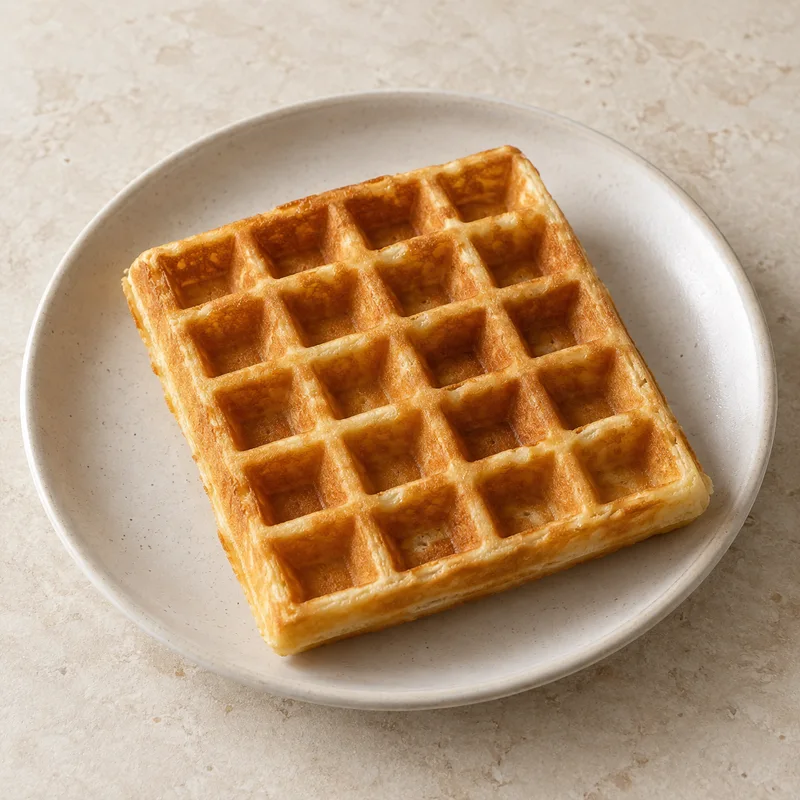 Illustration of waffles plain prepared from recipe
