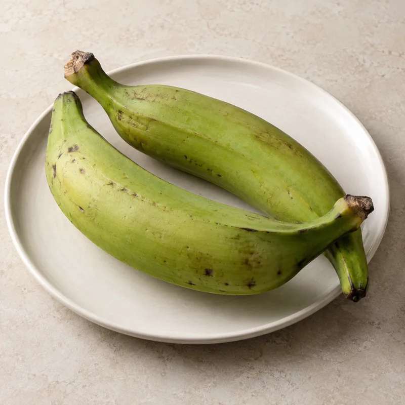 Illustration of plantains green raw