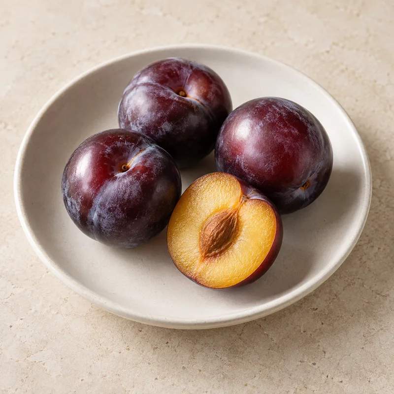 Illustration of plums raw