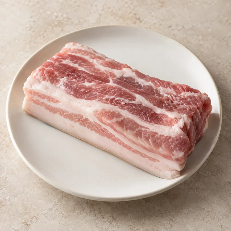 Illustration of pork fresh belly raw