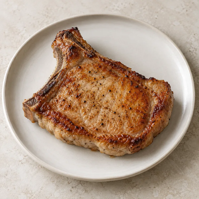 Illustration of pork chop fried
