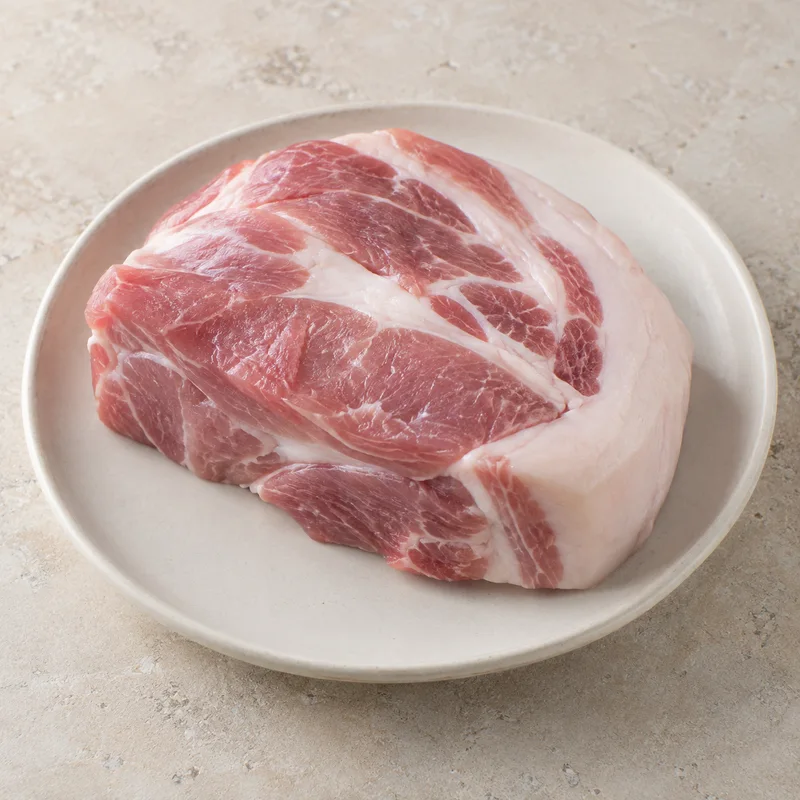Illustration of pork lean and fat raw