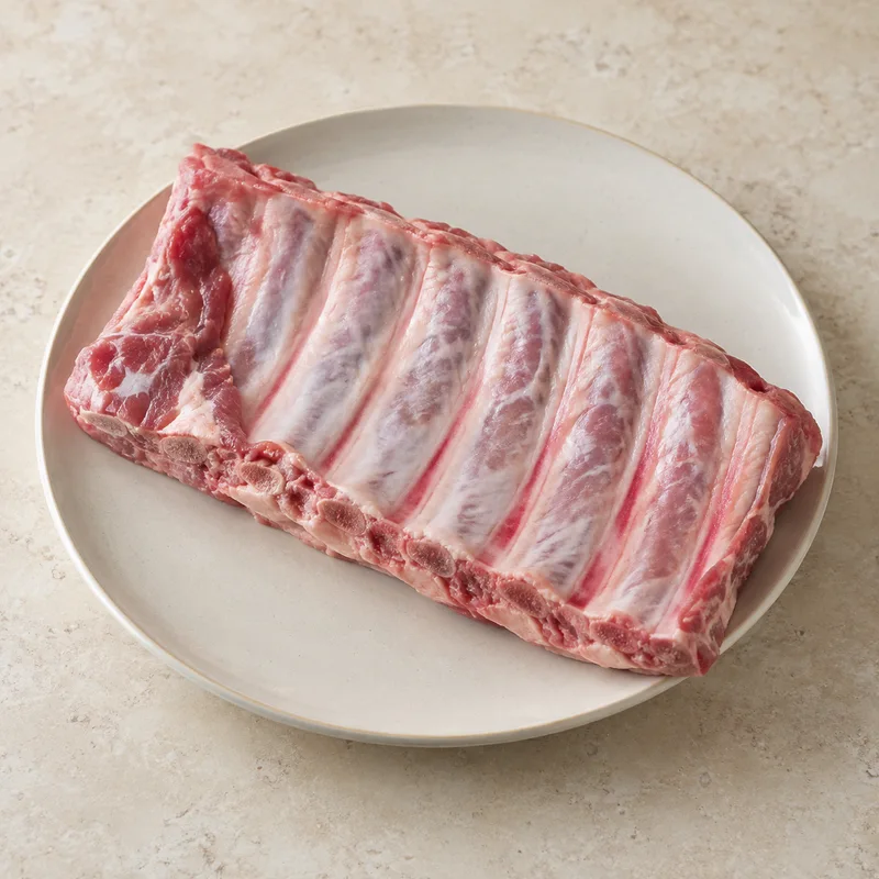 Illustration of meat pork ribs raw