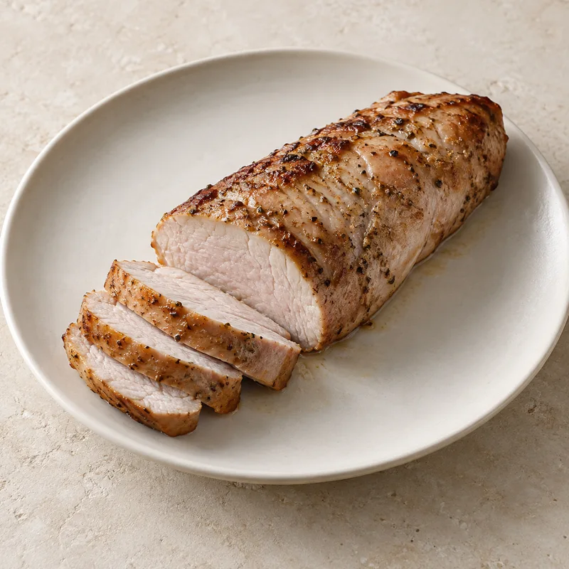 Illustration of pork tenderloin cooked