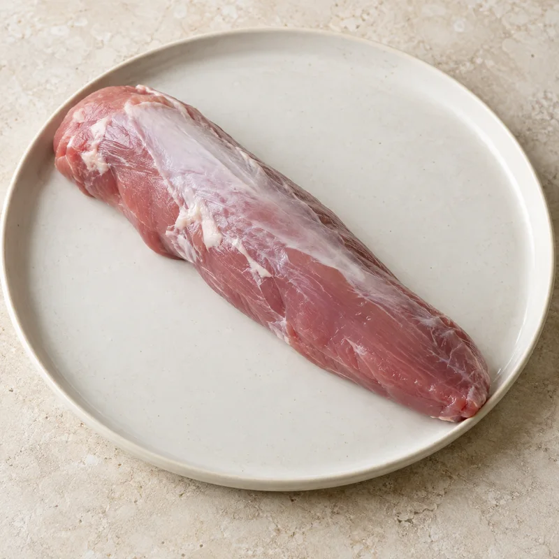 Illustration of pork fresh loin tenderloin separable lean only raw