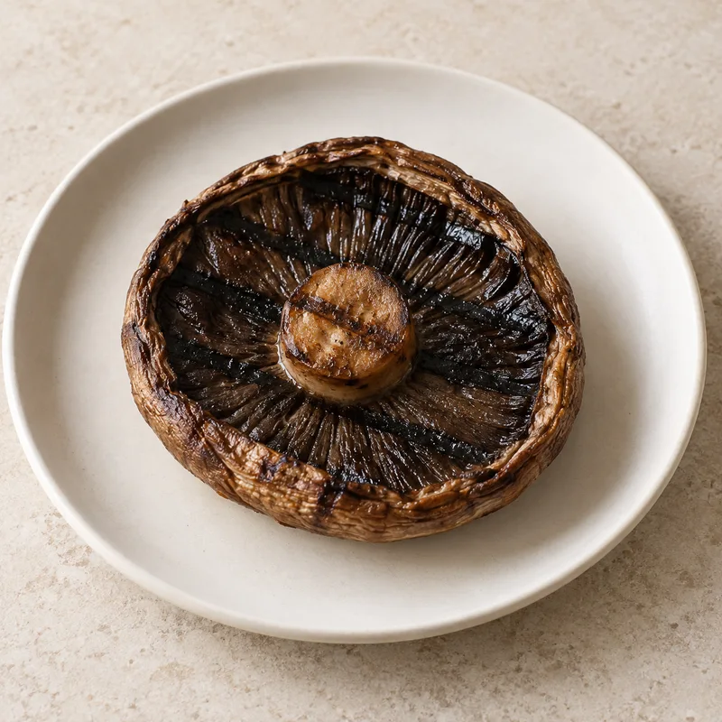 Illustration of mushroom portobello grilled without oil without salt