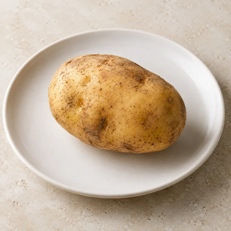Illustration of potatoes flesh and skin raw