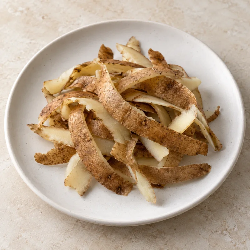 Illustration of potatoes raw skin