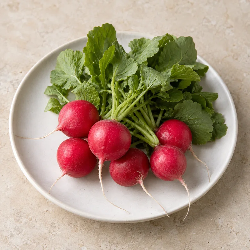 Illustration of radishes raw