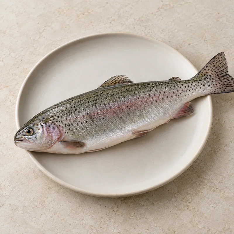 Illustration of rainbow trout raw