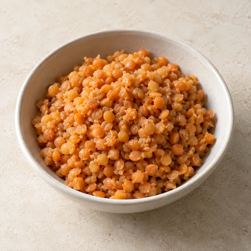 Illustration of lentils red boiled