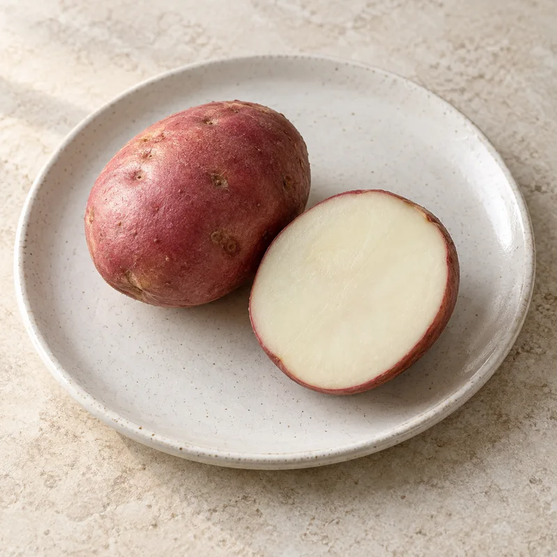 Illustration of potato red flesh and skin raw