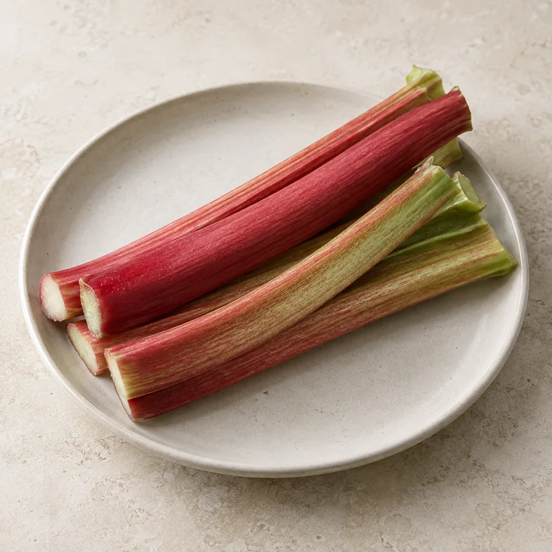 Illustration of rhubarb raw