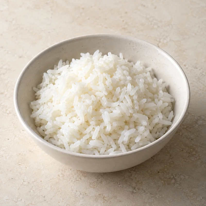 Illustration of rice cooked with salt