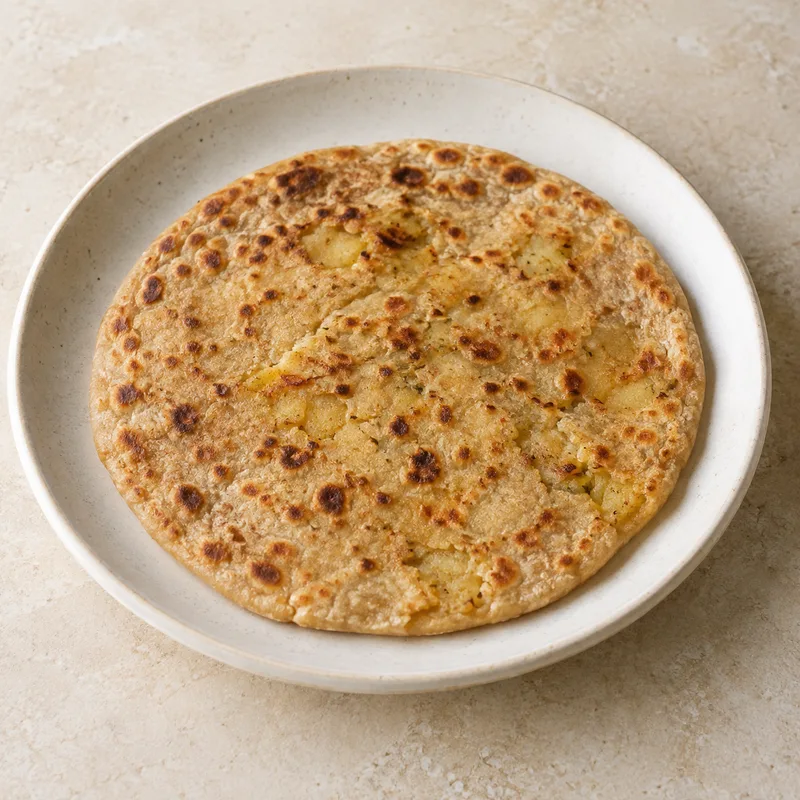 Illustration of roti w white flour and potato