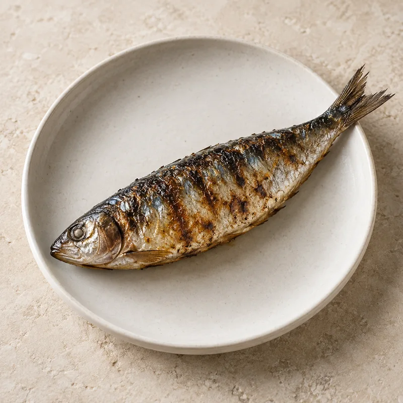 Illustration of sardine griddle