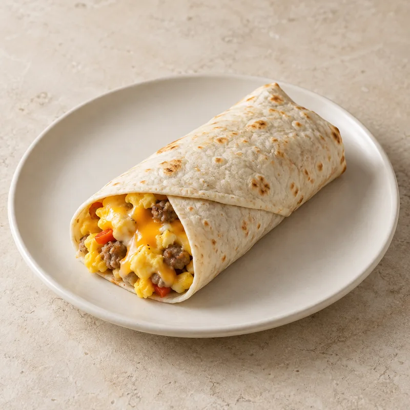 Illustration of mcdonald s sausage burrito