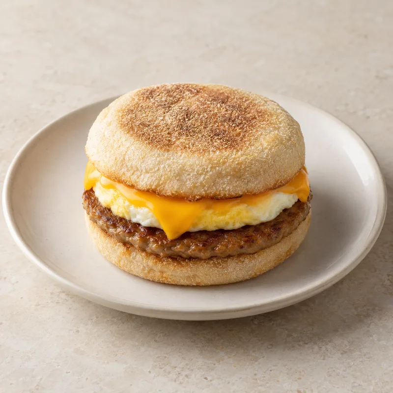 Illustration of mcdonald s sausage mcmuffin