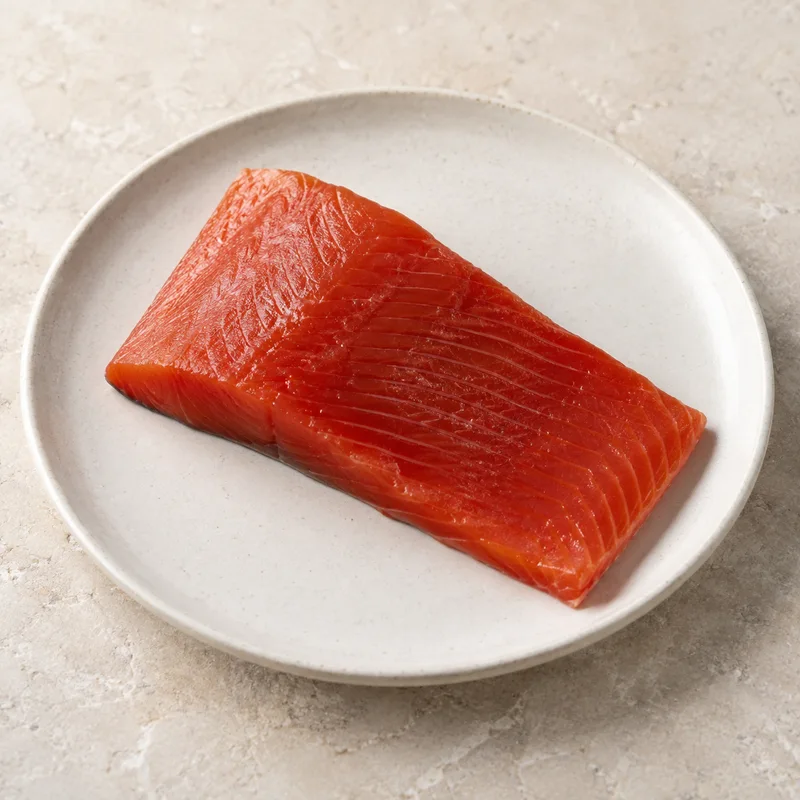 Illustration of fish salmon sockeye raw