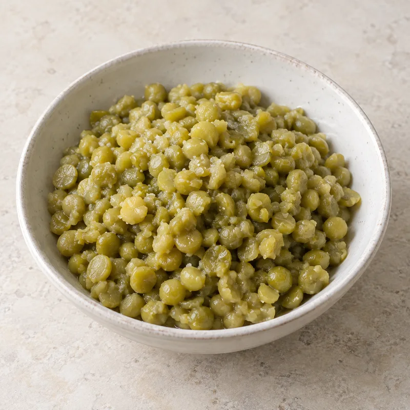 Illustration of peas split mature seeds cooked boiled with salt