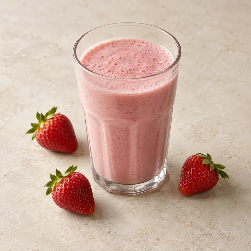Illustration of milk shake strawberry