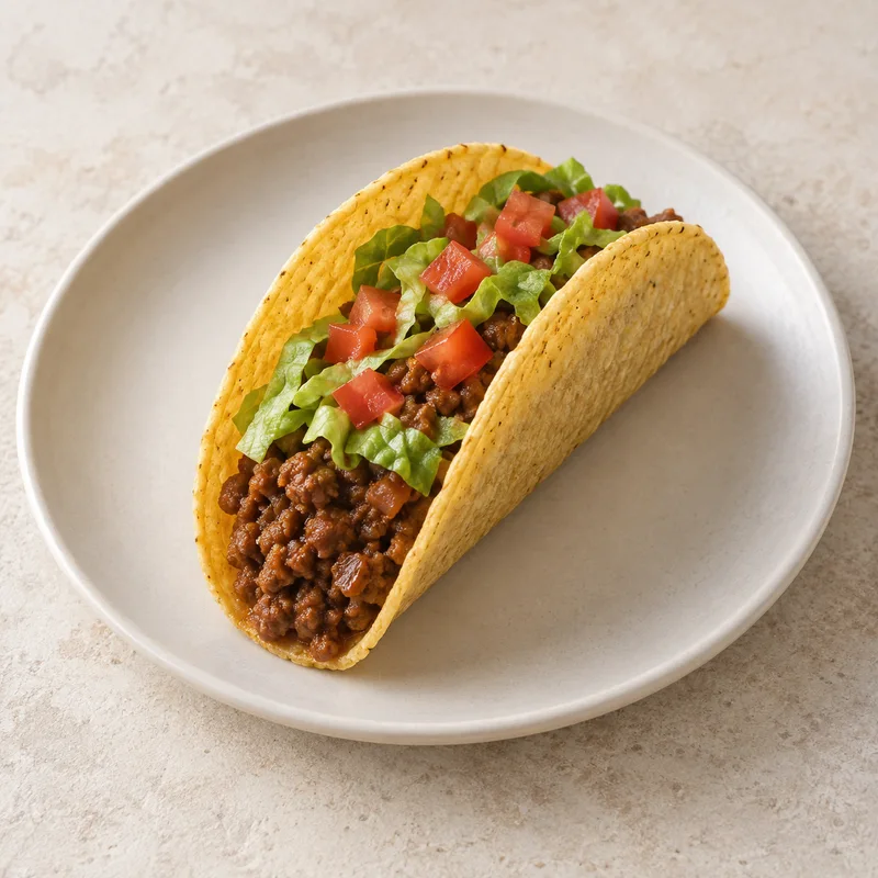 Illustration of taco meat no cheese