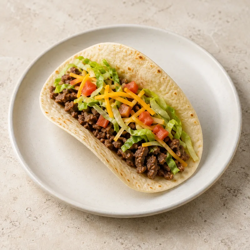 Illustration of taco soft beef