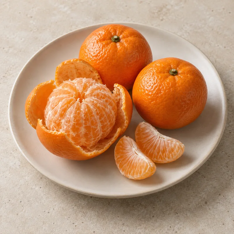 Illustration of tangerines mandarin oranges raw