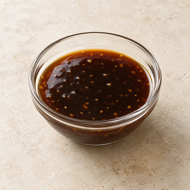 Illustration of sauce teriyaki ready to serve