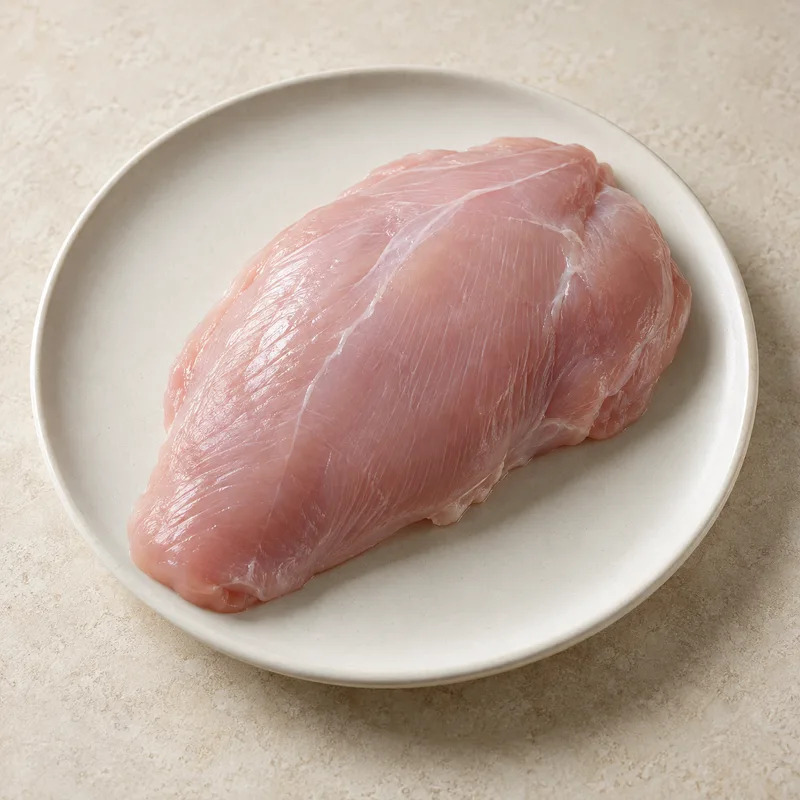 Illustration of turkey retail parts breast meat only raw