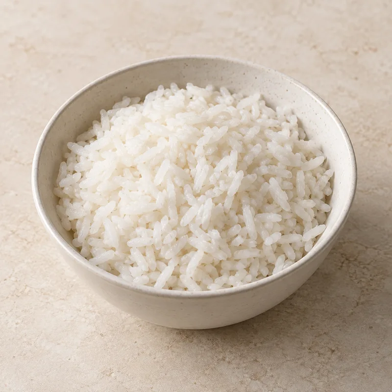 Illustration of white rice cooked wihtout oil wihtout salt brazil
