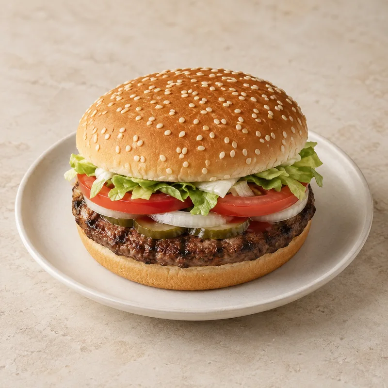 Illustration of burger king whopper no cheese