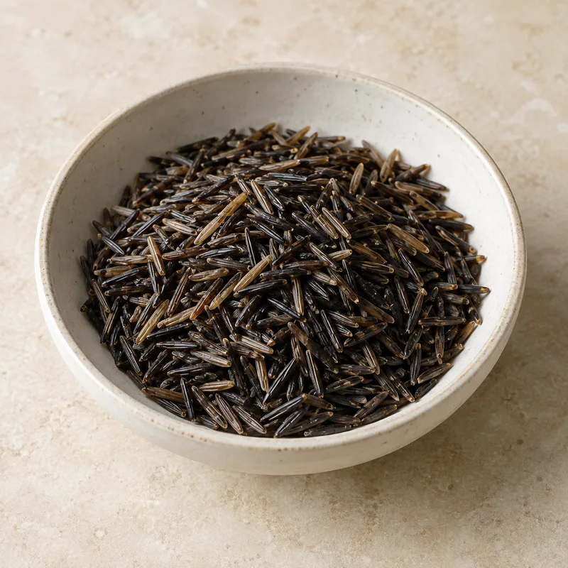 Illustration of wild rice raw