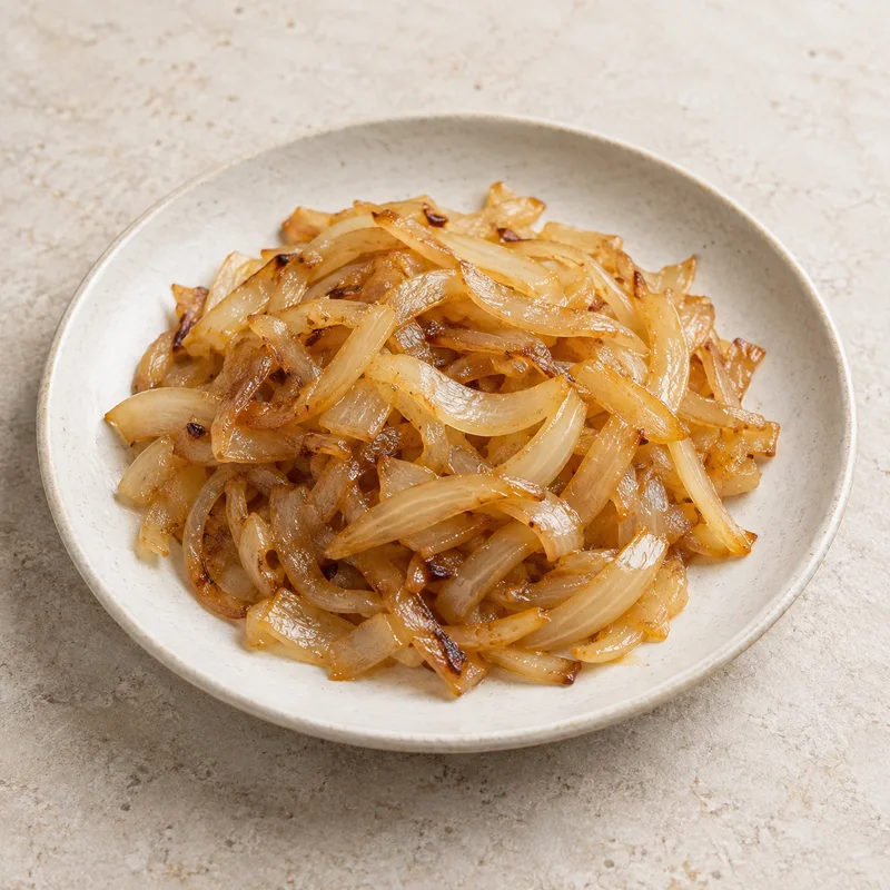 Illustration of onions yellow sauteed