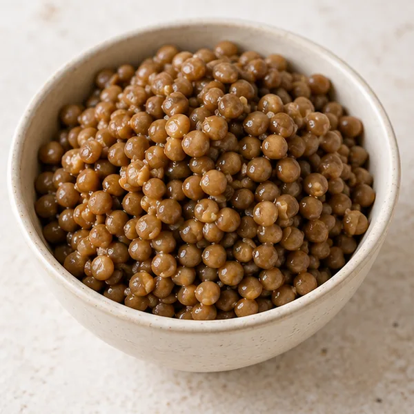 Illustration of plain cooked lentils