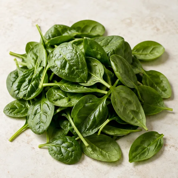 Illustration of fresh spinach leaves