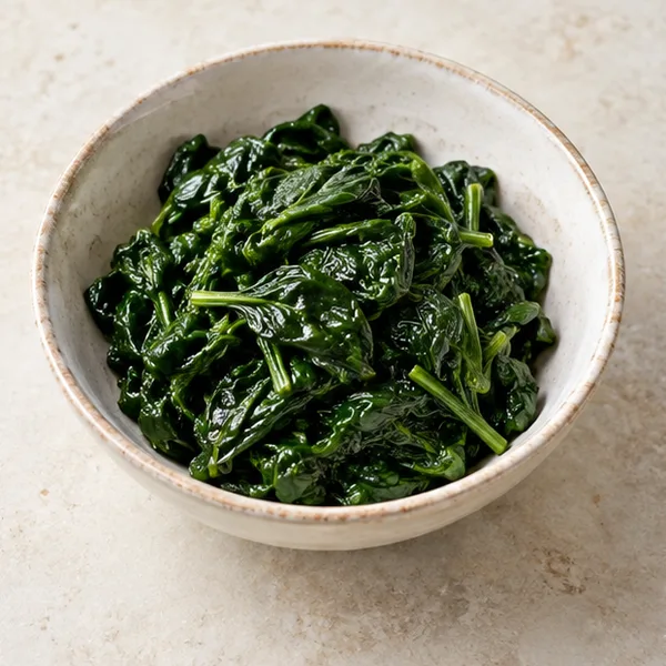 Illustration of cooked wilted spinach