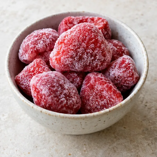 Illustration of frozen strawberries