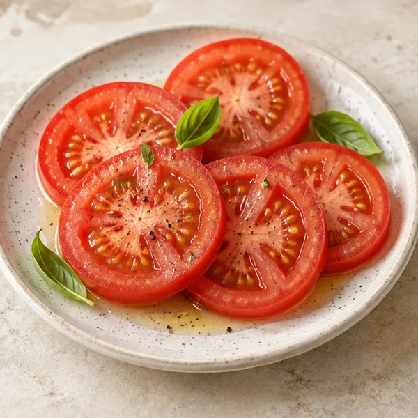Illustration of fresh tomato slices